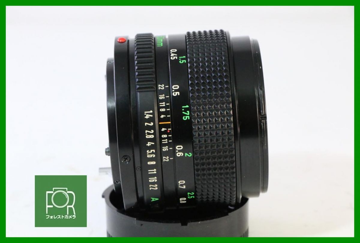 点検済 上品 キヤノン Canon FD 50 mm F 1 4 前後キャップ フード付き AE 180