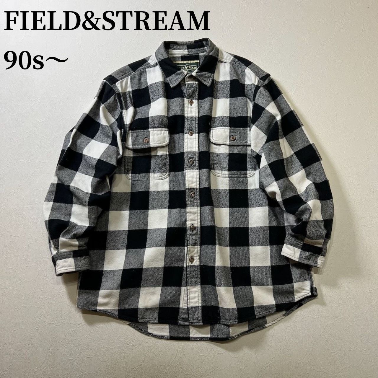 90s～ FIELD&STREAM ブロックチェック ネルシャツ 長袖シャツ