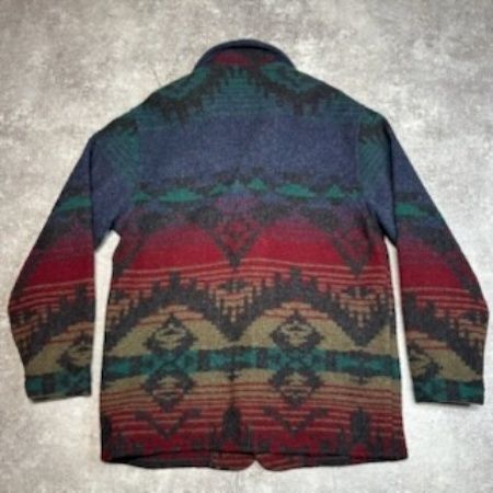 L.L.Bean エルエルビーン アメリカ製 ウールコート ネイティブ柄 M 80