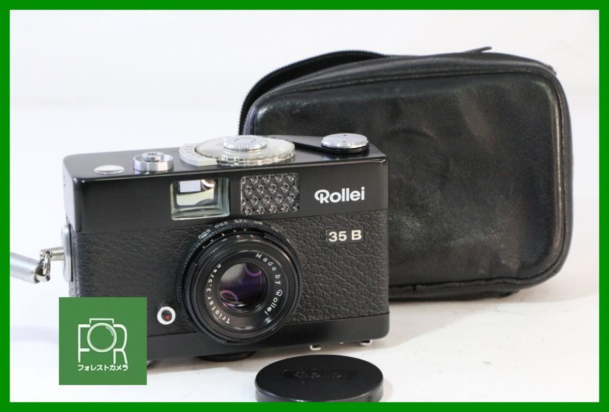 点検済 上品 機 Rollei 35 B triotar 40 mm F 3 5 ﾌﾞﾗｯｸ シンガポール シャッター全速 露出計 AD 518
