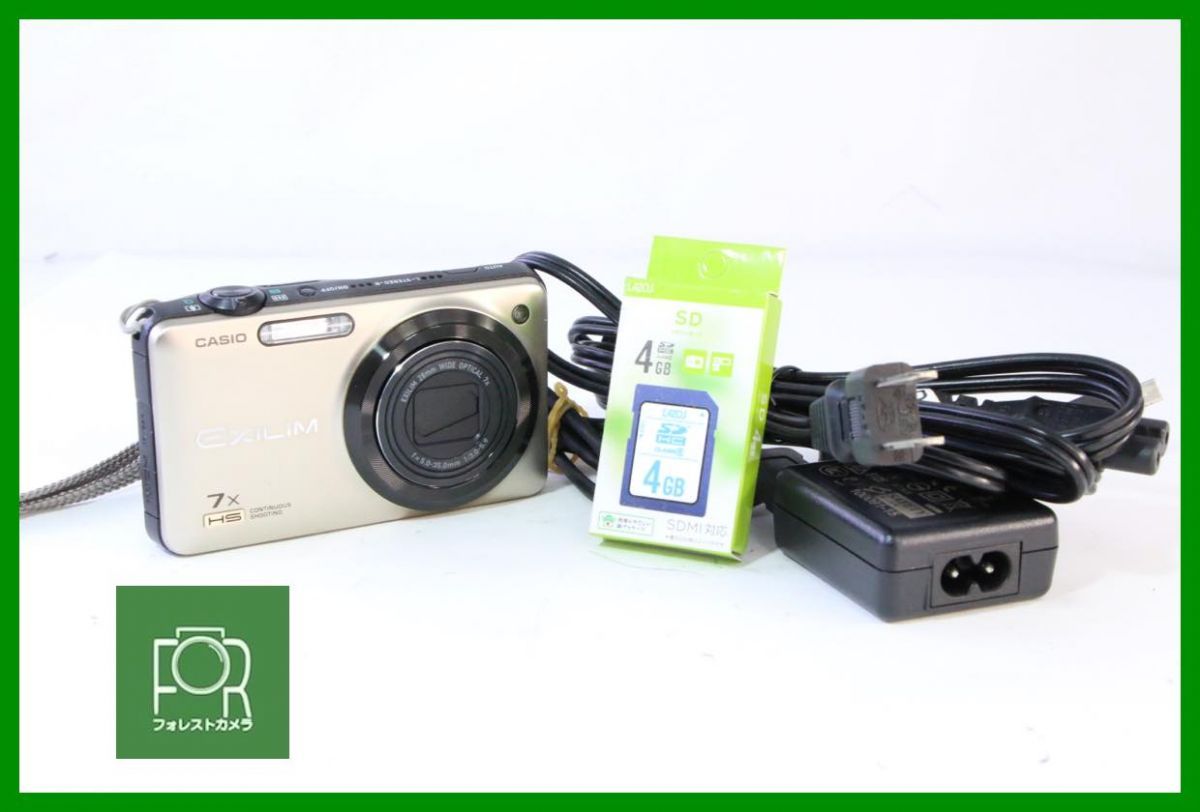 点検済 上品 到着後即使える CASIO EXILIM EX ZR 15 バッテリー チャージャーケーブル 4 GB SDカード付き AD 508
