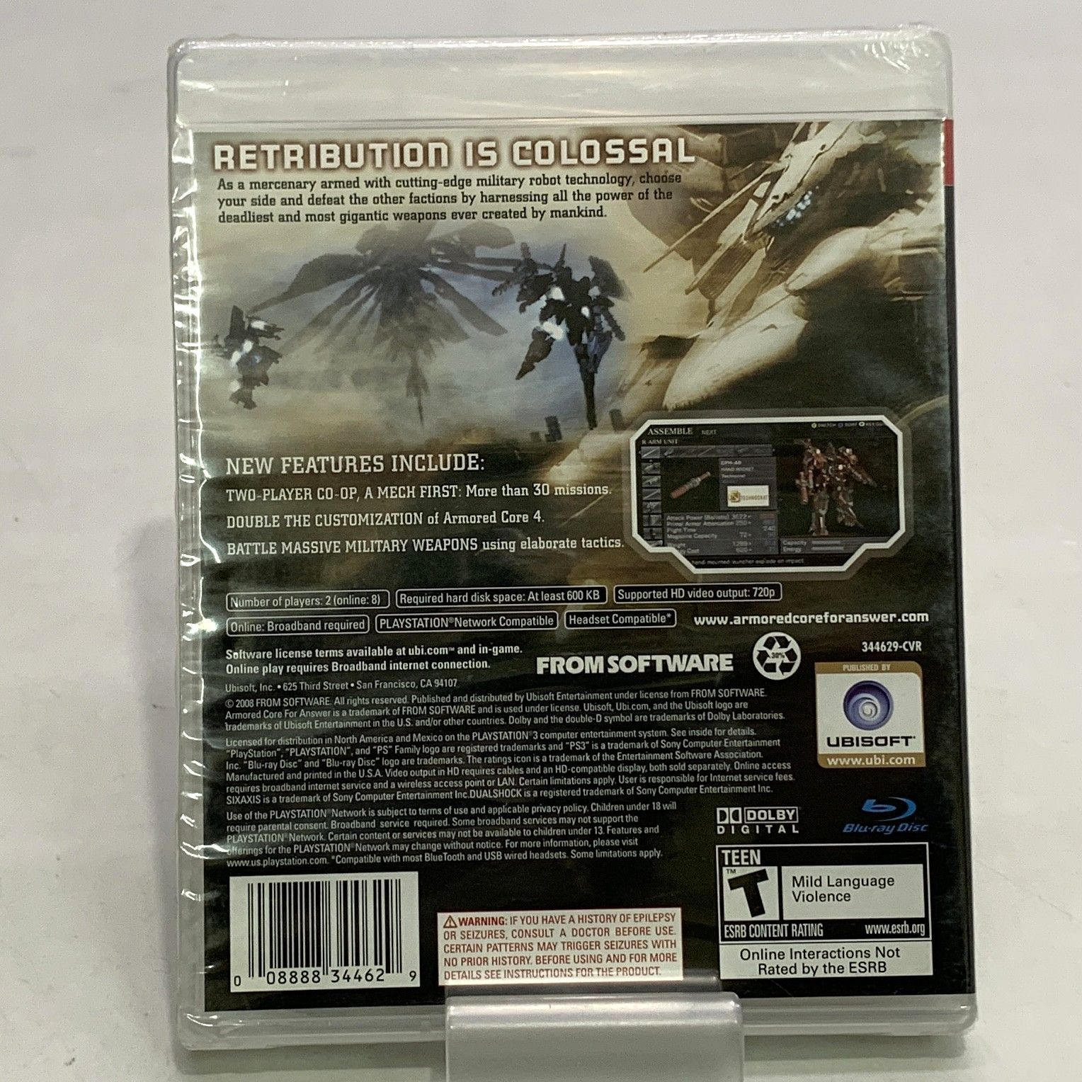 PS 3 品 北米販 ARMORED CORE FOR ANSWER 北米販売版 3ソフト アーマード コア 版本体動作可