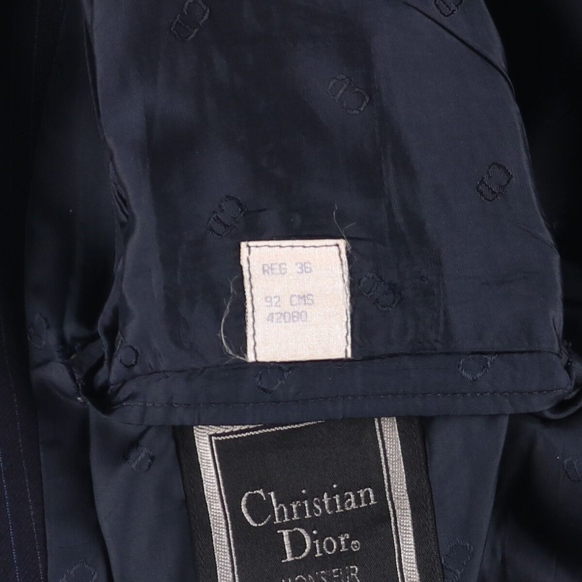 古着 クリスチャンディオール Christian Dior MONSIEUR ストライプ柄