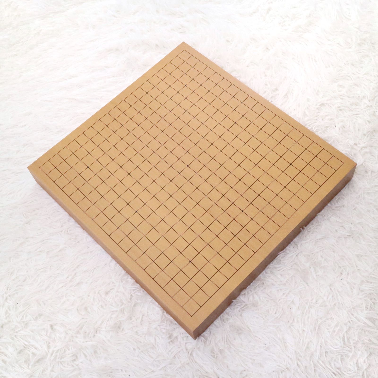 美品】 卓上 碁盤 天然木 ハギ盤 二寸4枚継 碁石付 - メルカリ