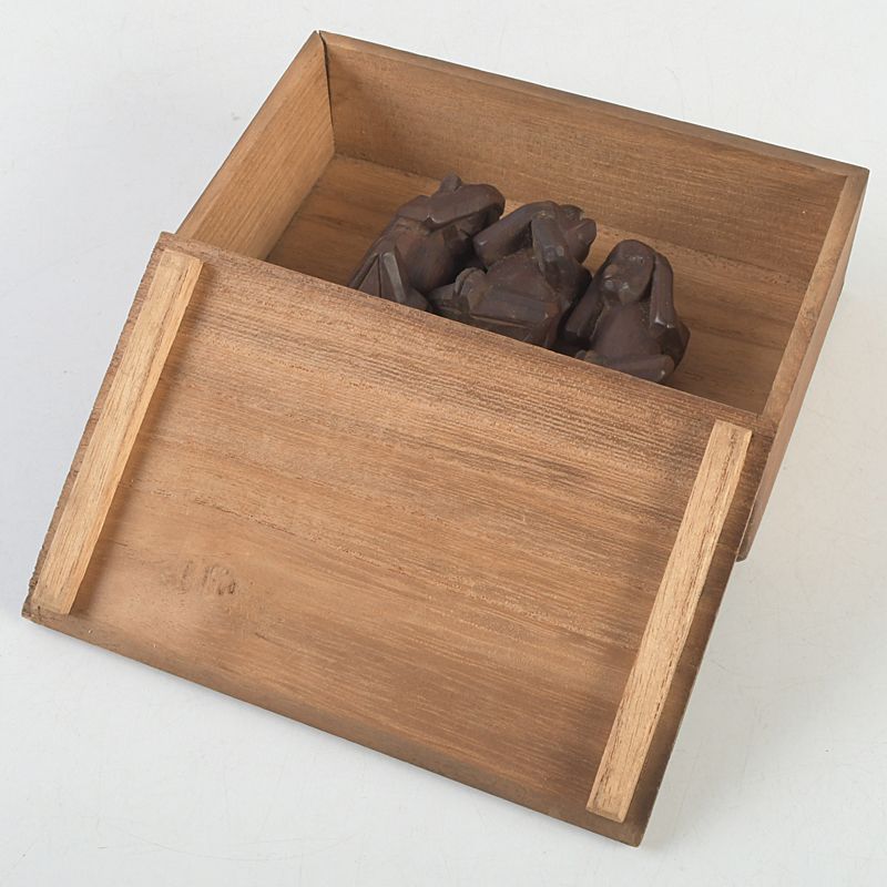 飛騨一位一刀彫 三猿 見ざる聞かざる言わざる 時代箱付 N S415 - メルカリ