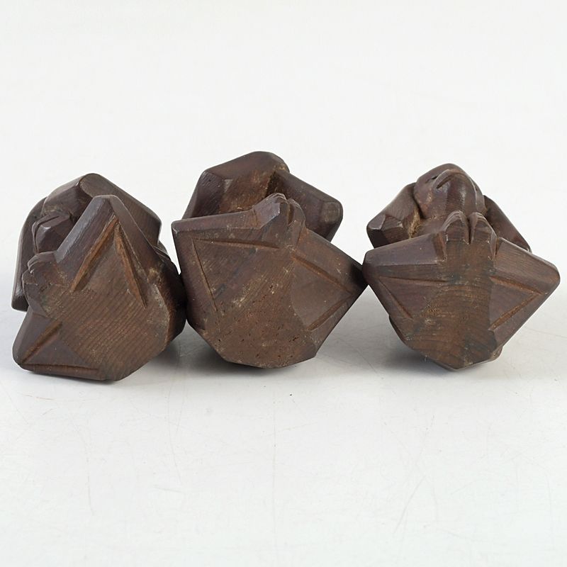 飛騨一位一刀彫 三猿 見ざる聞かざる言わざる 時代箱付 N S415 - メルカリ