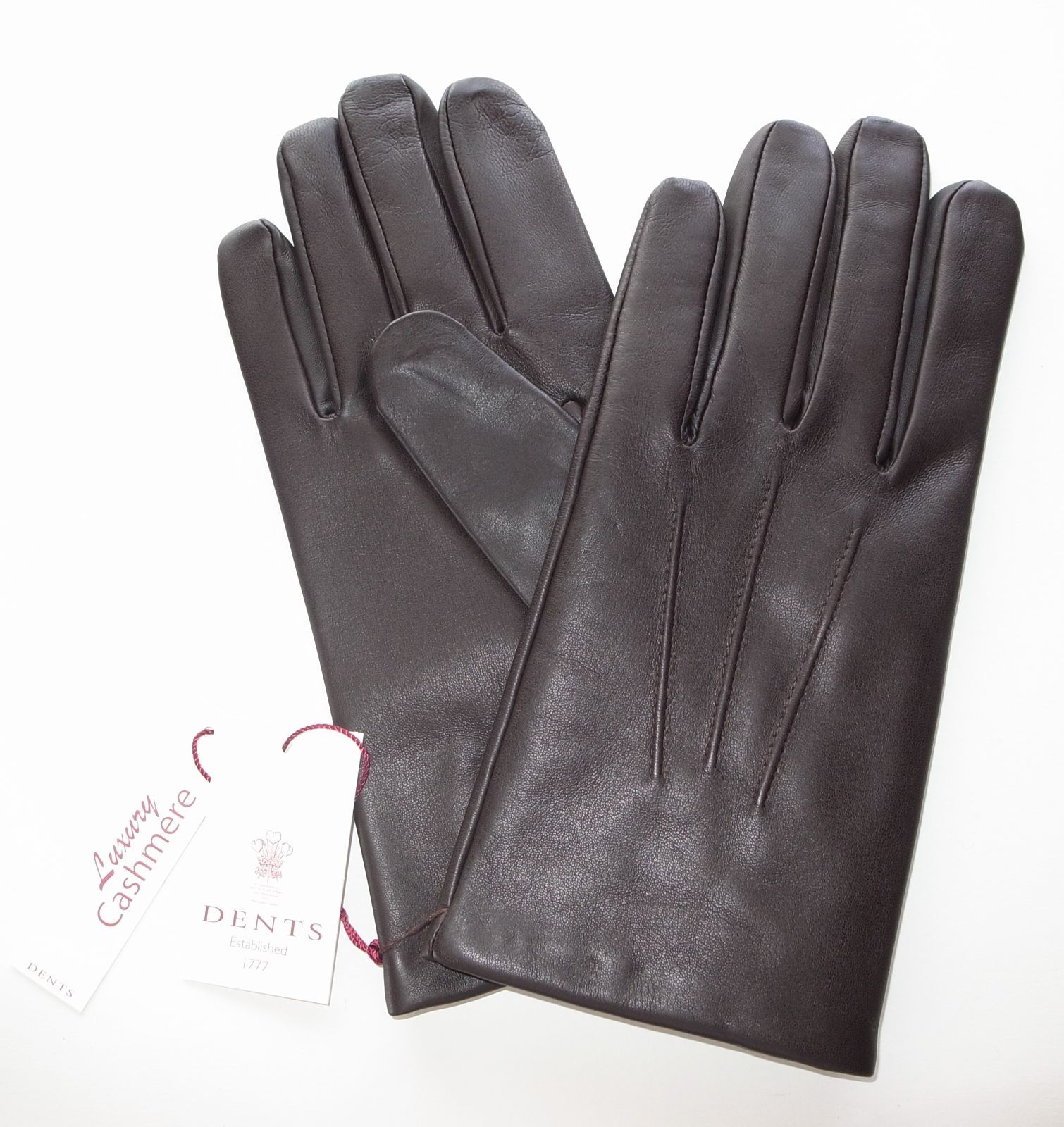 dents bath brown レザー グローブ 手袋 カシミア size 9 ブラウン デンツ