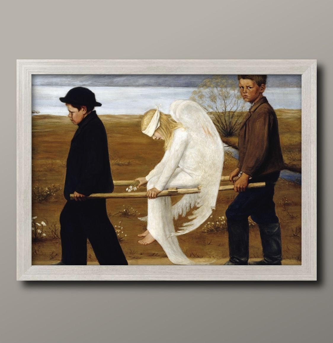 00881ヒューゴ シンベリ 傷ついた天使 A3 サイズ ポスター アート