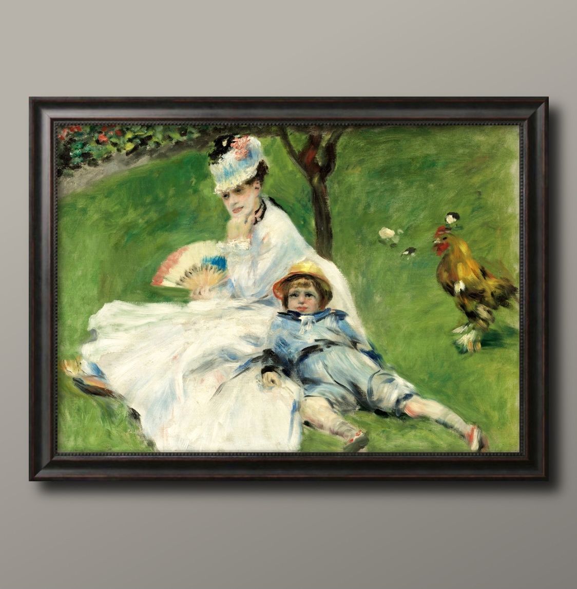 00761オーギュスト ルノワール モネ夫人と息子 A3 サイズ ポスター
