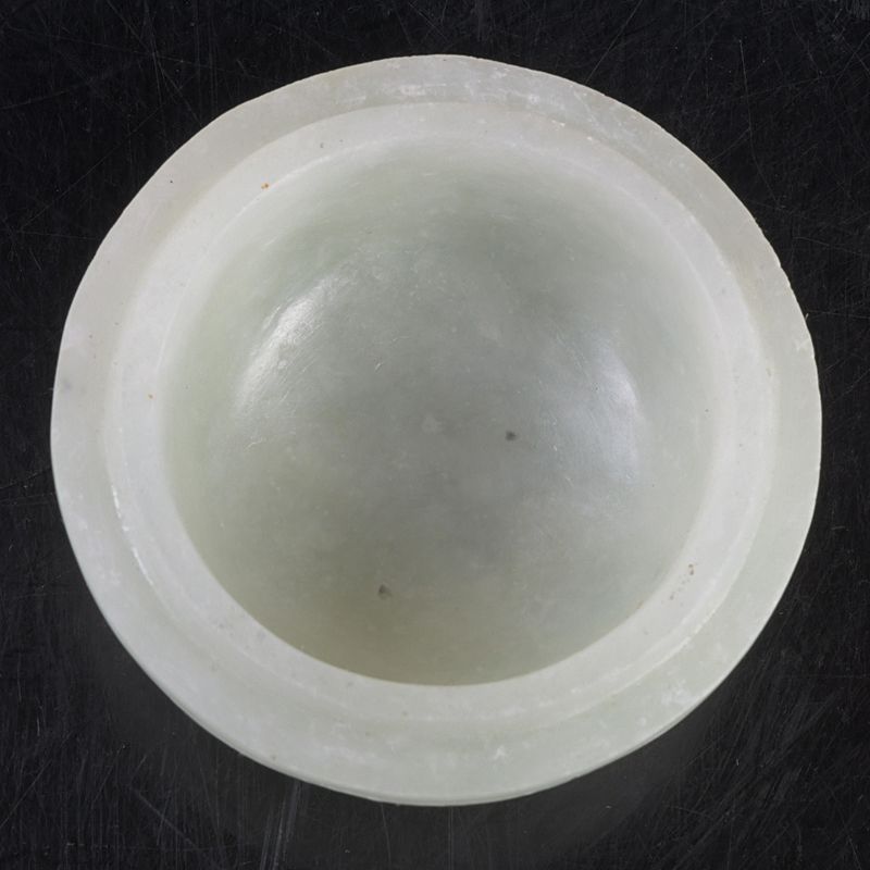 中国 玉石岫玉彫刻 透かし彫 香合 蓋物 箱付 N S416 - メルカリ