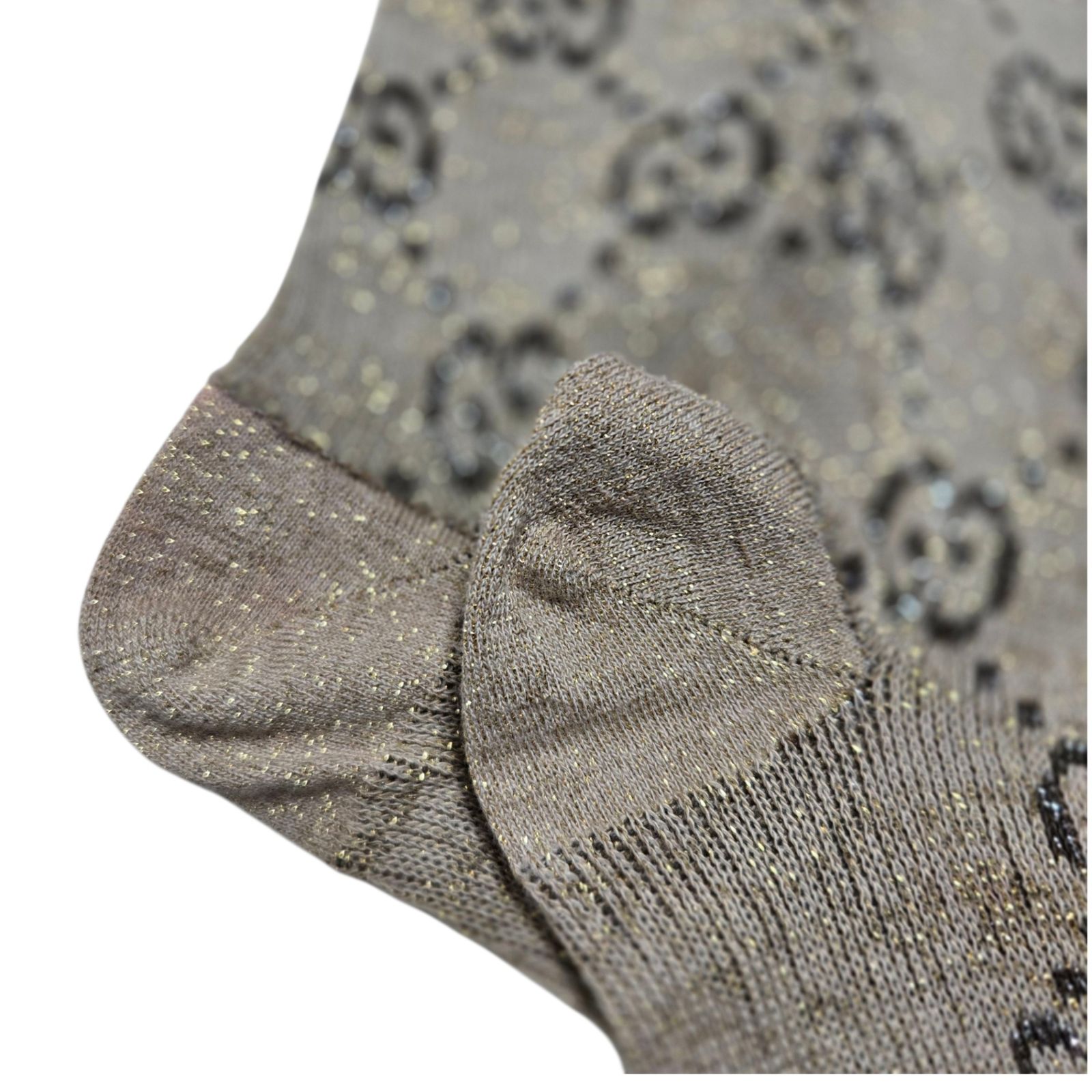 ◇グッチ Gucci GGロゴパターン ロングソックス 約23cm ブラウン系