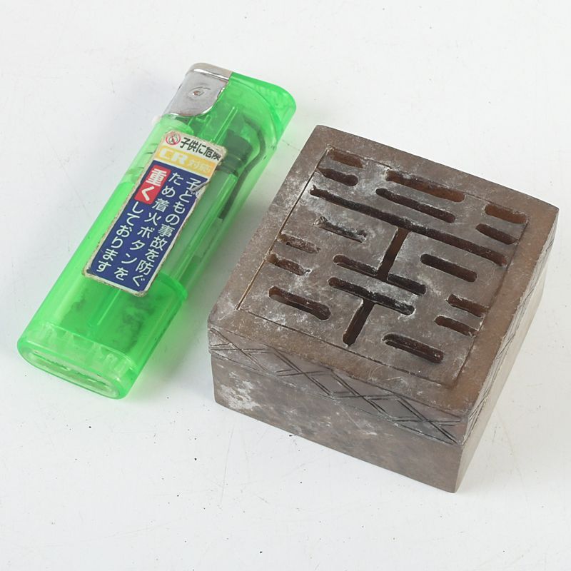 中国 蜜蝋彫刻 透かし彫喜字 香合 蓋物 箱付 N S418 - メルカリ
