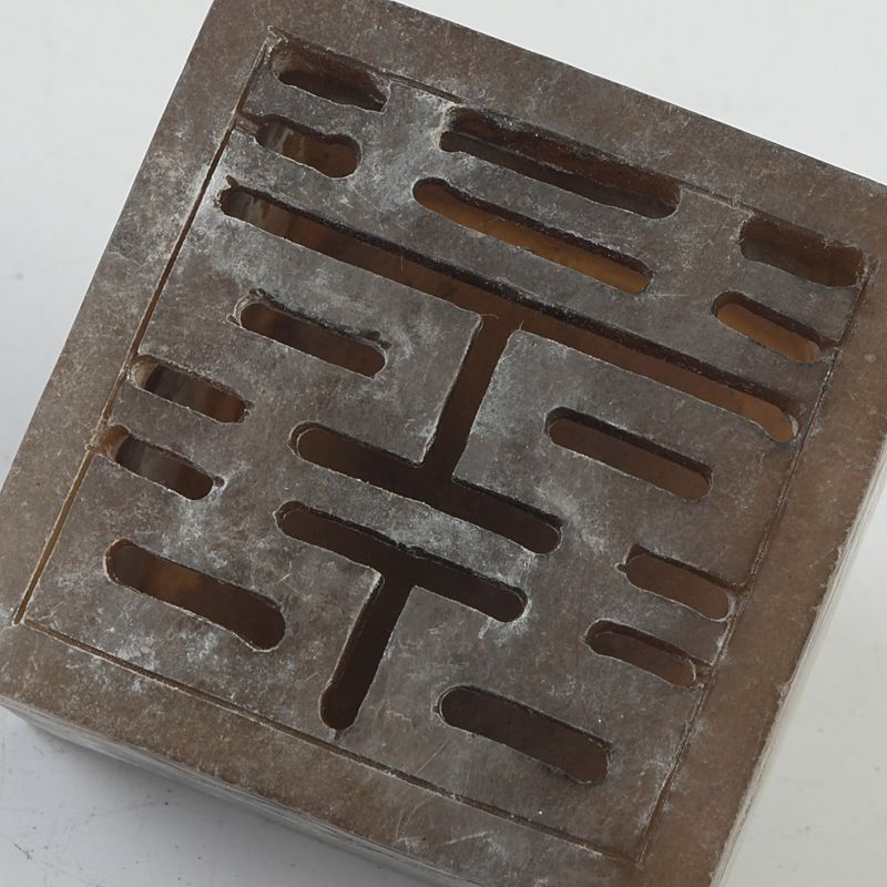 中国 蜜蝋彫刻 透かし彫喜字 香合 蓋物 箱付 N S418 - メルカリ