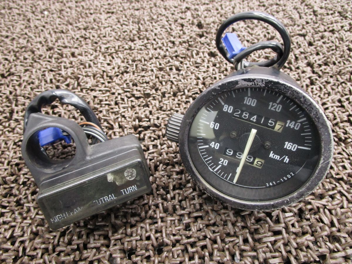 ジェベル250 スピードメーター インジケーターランプ ●A5168！SJ44A スズキ 【 J418 】 DJEBEL キャブ車 動画有