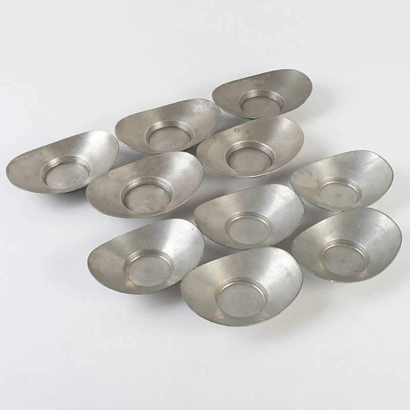 煎茶道具 古錫 乾茂號造・龍文堂造 茶托 二種十客 V S419 - メルカリ