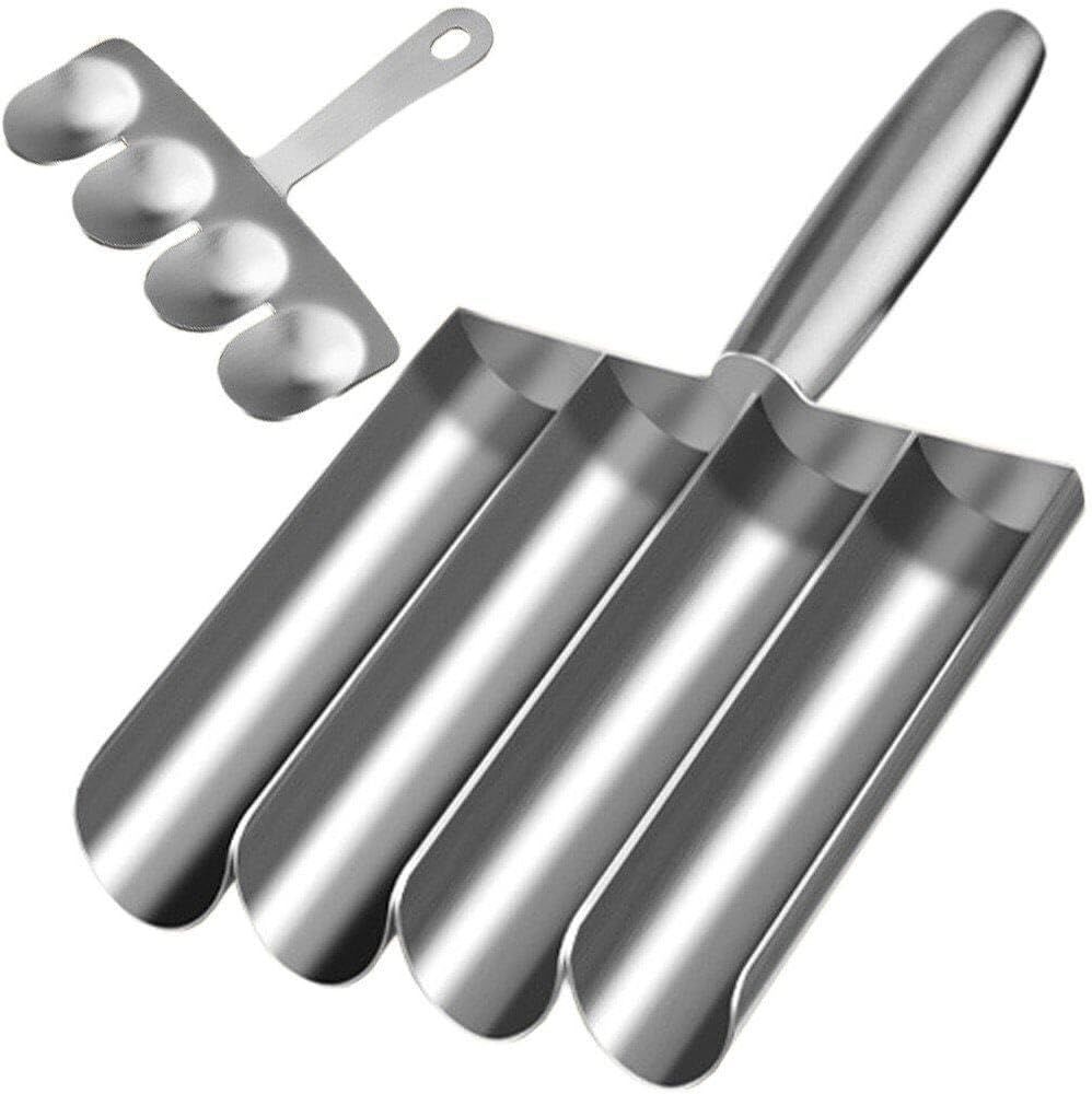  推薦 ミートボールメーカー 簡単に取り外せる ノンスティック 手動ミートボールスプーン 簡単にフィッシュボールが作れる 料理用 キッチンツール 4連 その他 調理器具