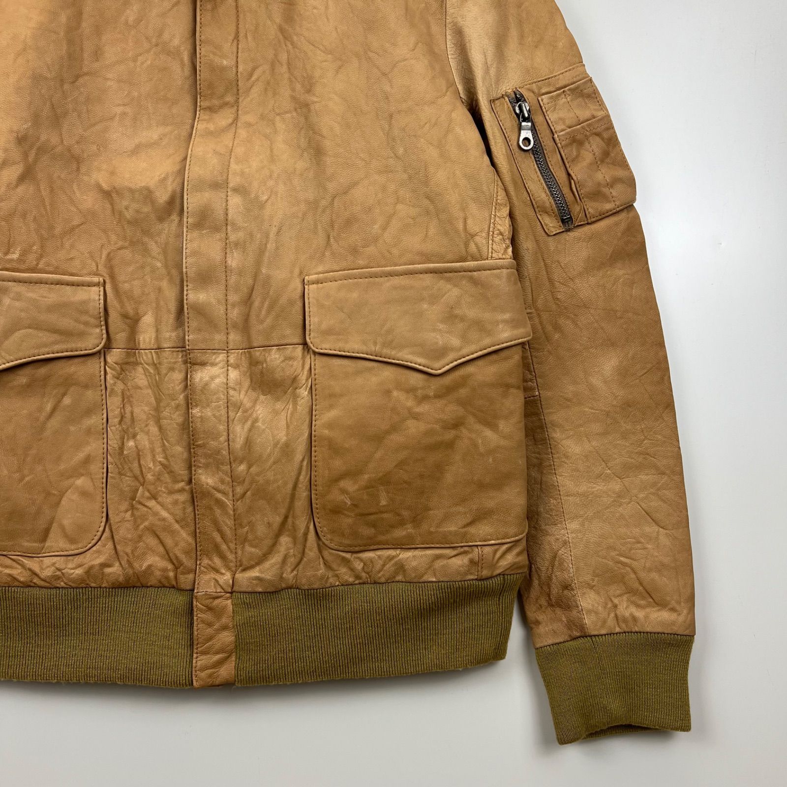 BOYCOTT 00s y2k archive leather flight jacket A-2 M 2 ボイコット
