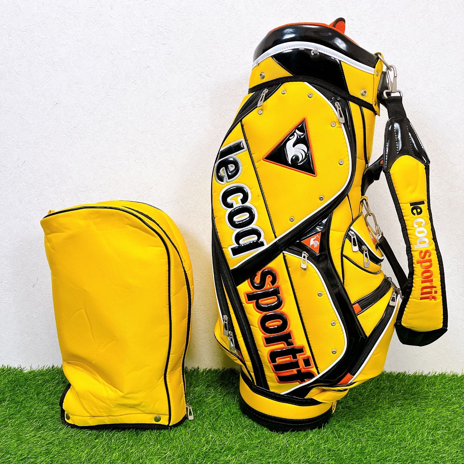 lecoq sportif ルコックスポルティフ キャディバッグ イエロー メンズ