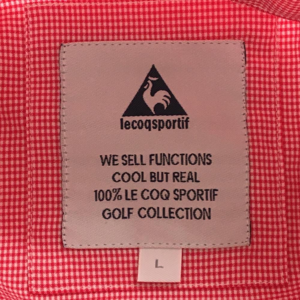 新品】ルコックゴルフ ジャケットブルゾン レッド×白 細目チェック