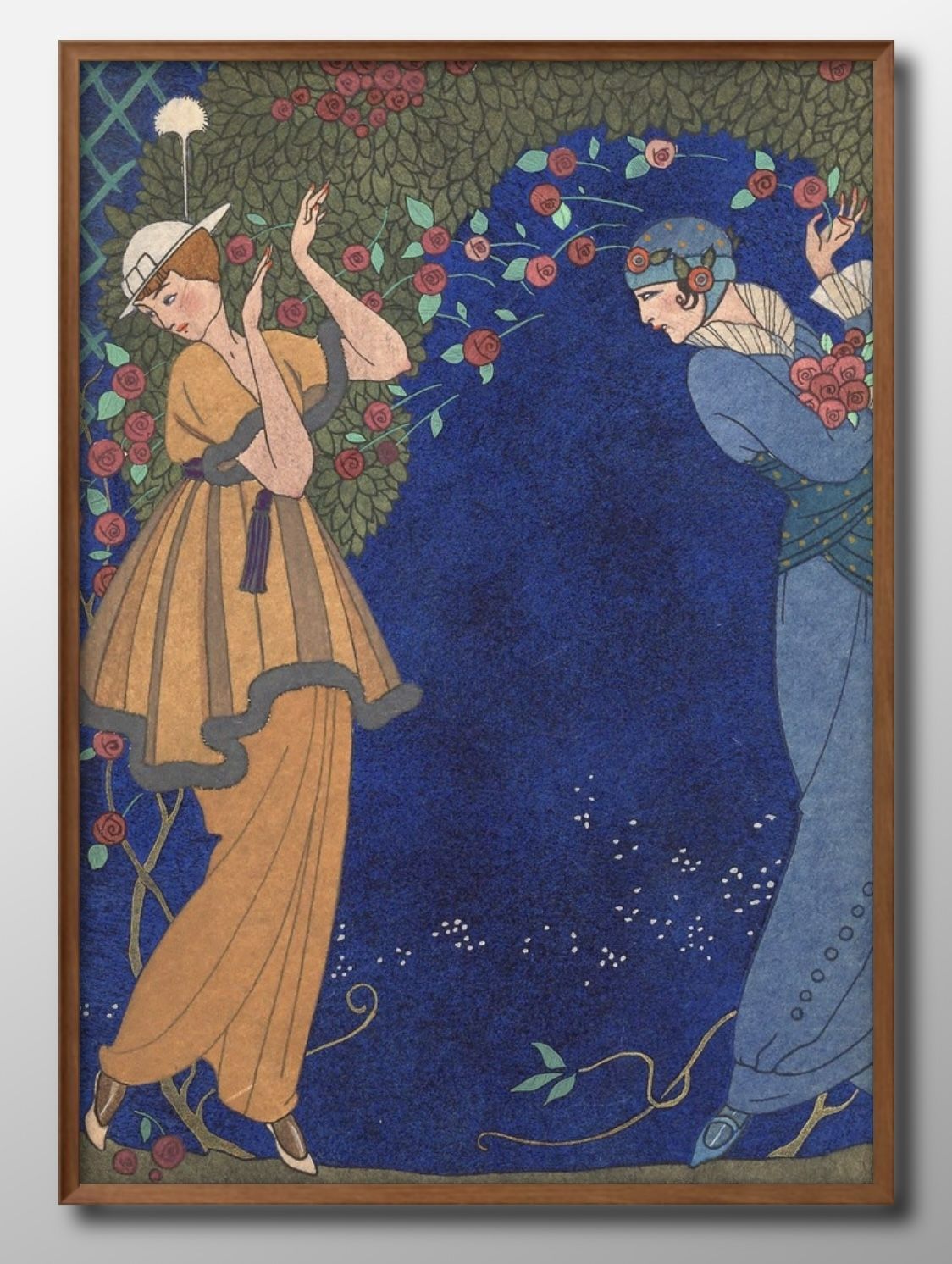 02066ジョルジュ バルビエ 夜のバラ A3 サイズ ポスター アート