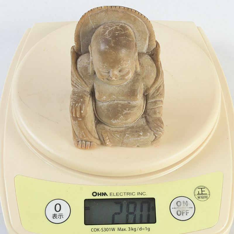 中国 玉石寿山石彫刻 布袋像 仏像 置物 N S421 - メルカリ