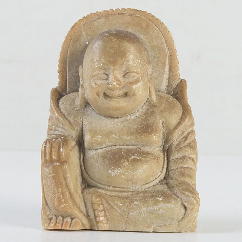 中国 玉石寿山石彫刻 布袋像 仏像 置物 N S421 - メルカリ