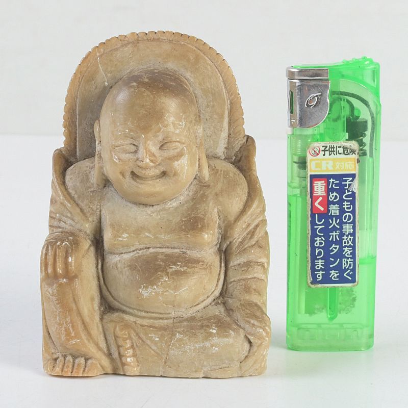 中国 玉石寿山石彫刻 布袋像 仏像 置物 N S421 - メルカリ