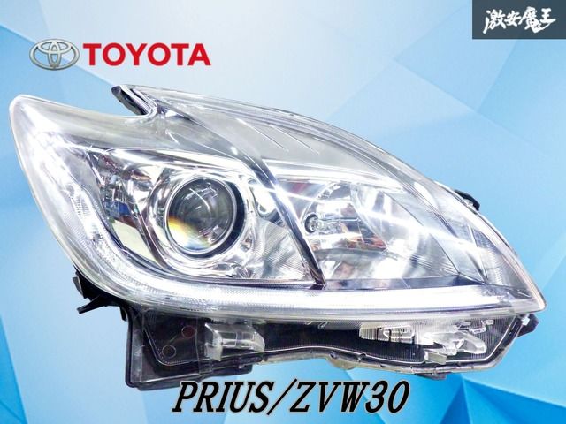 トヨタ プリウス ZVW30 純正 ヘッドライト 左右セット 点灯確認済み 点灯OK！】トヨタ純正 ZVW30 プリウス 後期 HID ヘッドライト ヘッド