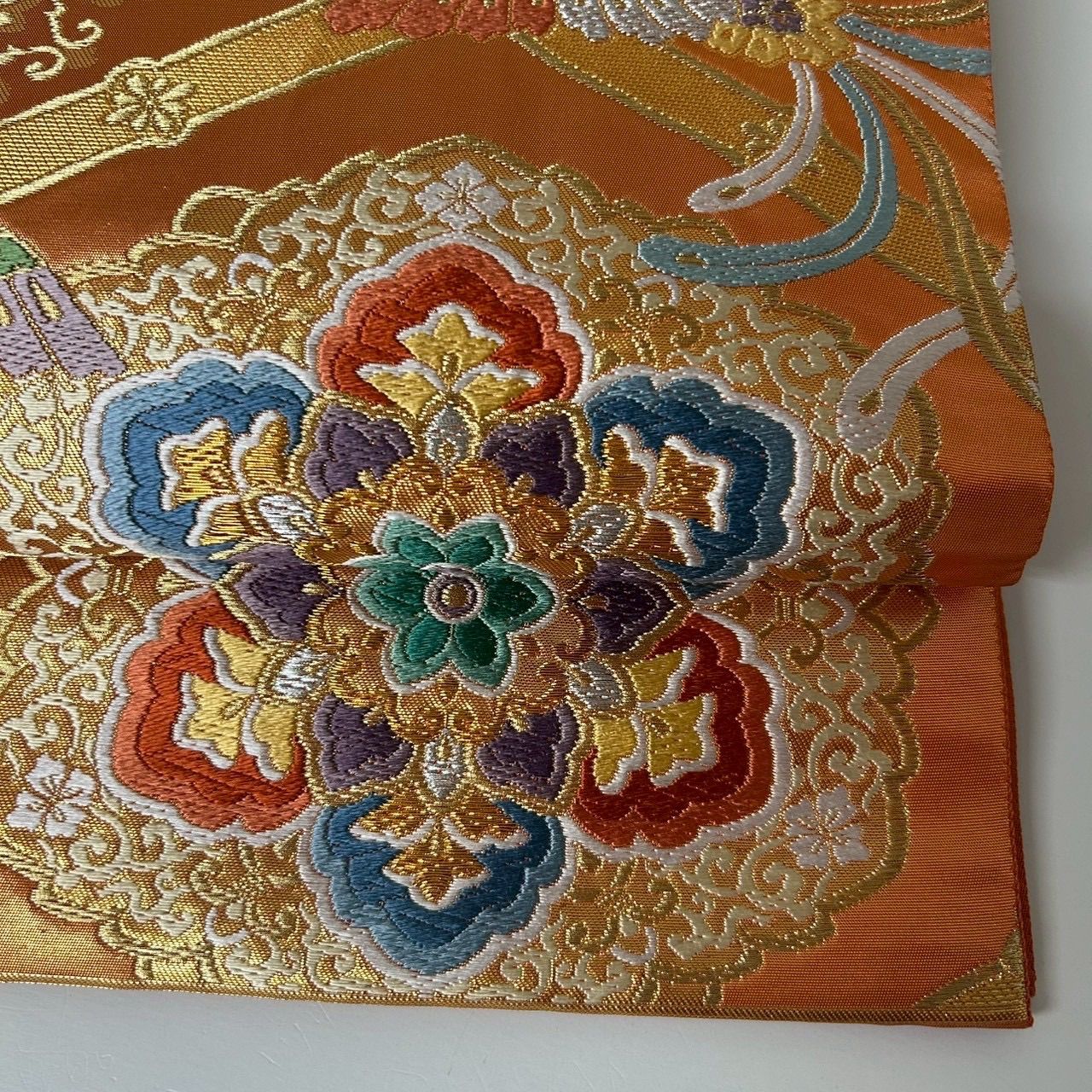 高級 袋帯 正絹 六通柄 西陣織 ゴールド 鳳凰 華文様 唐織 留袖 訪問着 袋帯 正絹 唐織 鳳凰 華文 六通 MA-1756 - メルカリ