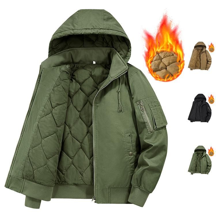 ミリタリージャケット メンズ マウンテンパーカー 中綿ジャケット 登山 アウトドア 冬服 厚手 フード 防寒着 秋冬