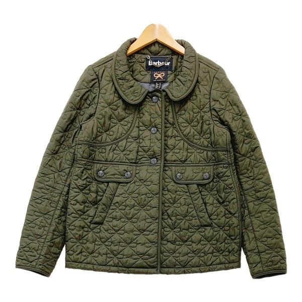 Barbour ANYA HINDMARCH バブアー アニヤハインドマーチ キルティングジャケット 中綿 レディース US8 カーキ アウター IL16874■