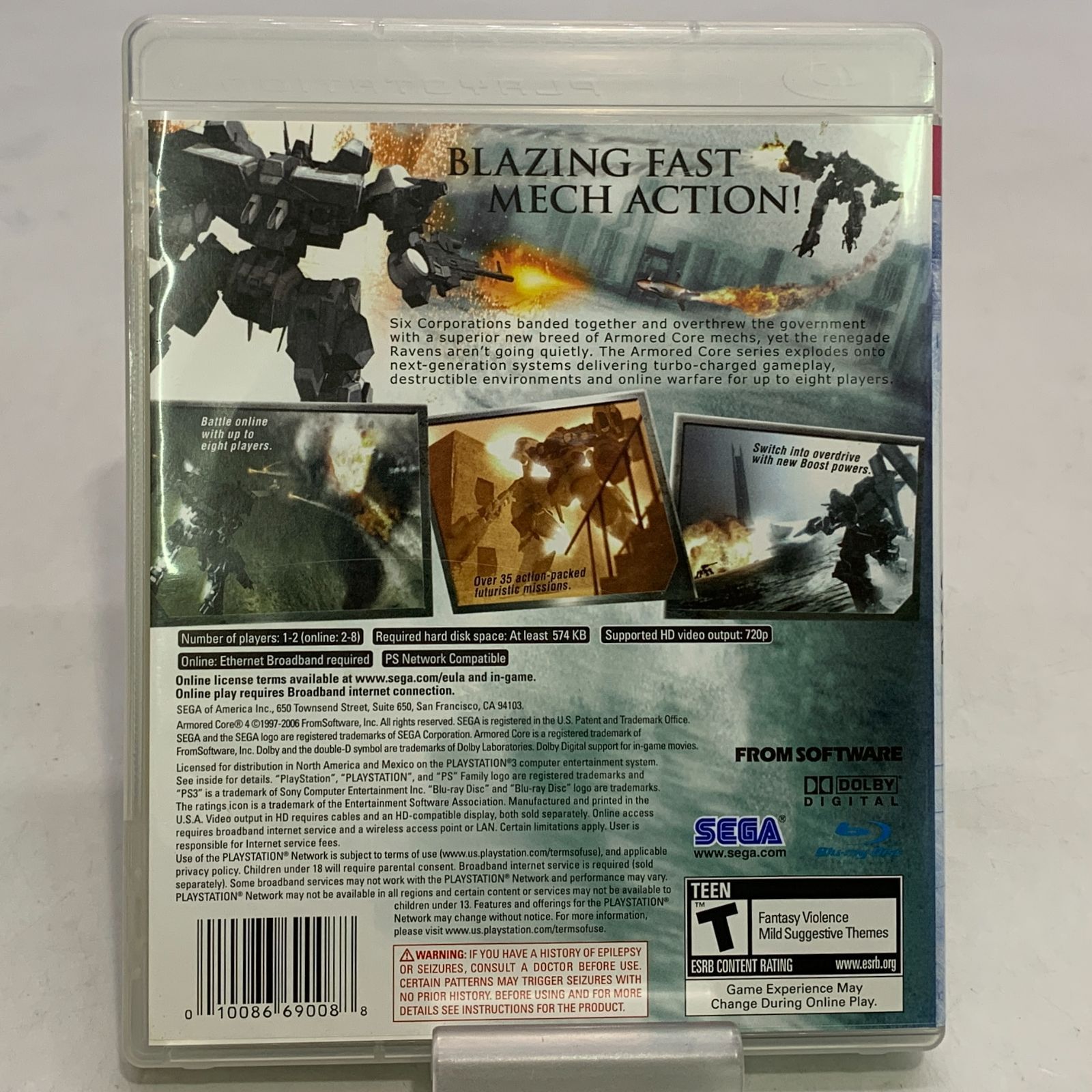 PS 3 品 北米販 ARMORED CORE 4 北米販売版 3ソフト アーマード コア4 版本体動作可