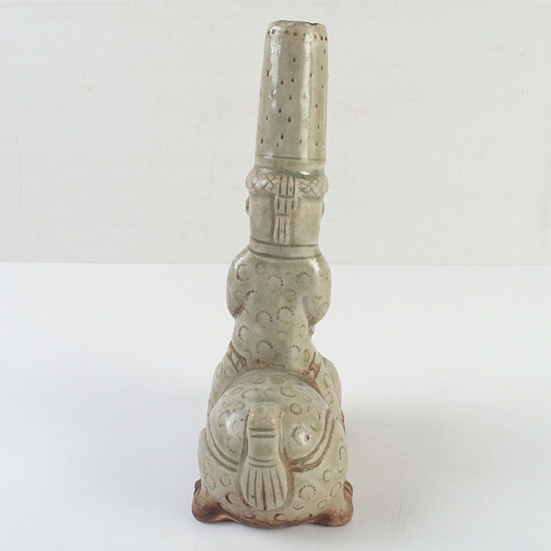 中国 龍泉窯 青磁 神獣人物花入 花器 N S426 - メルカリ