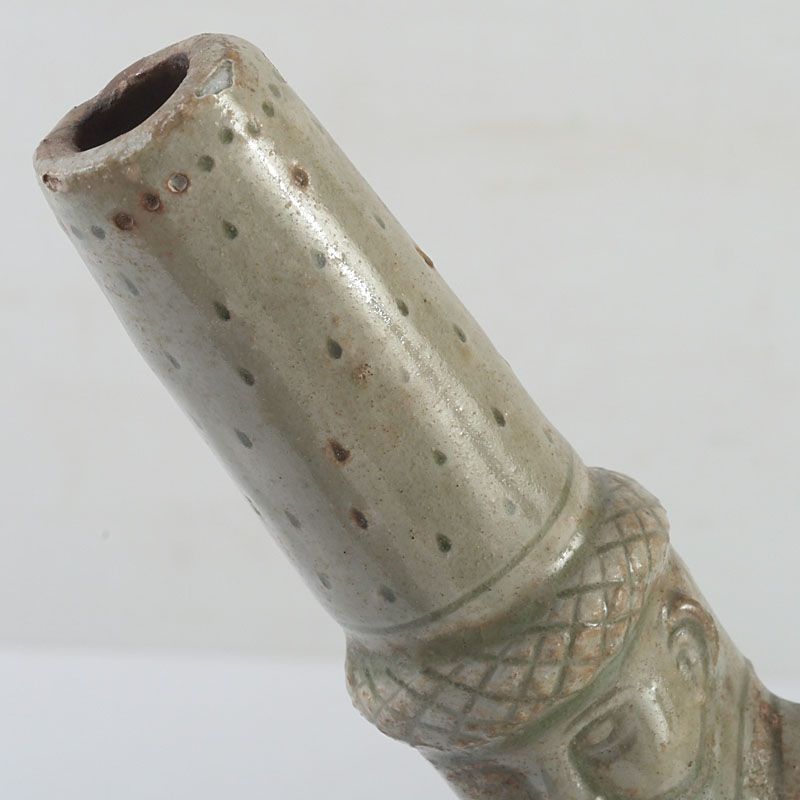 中国 龍泉窯 青磁 神獣人物花入 花器 N S426 - メルカリ