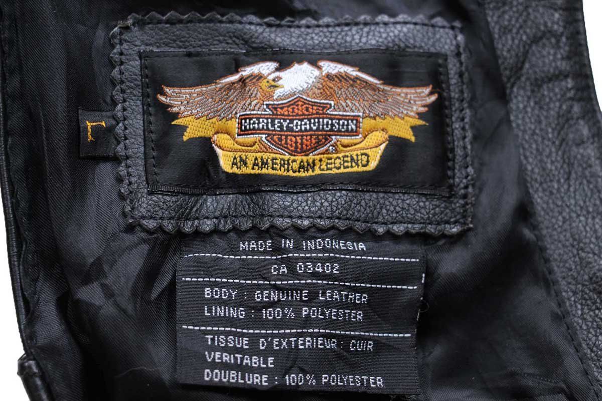 HARLEY-DAVIDSON ハーレー ダビッドソン レザーチャップス 黒