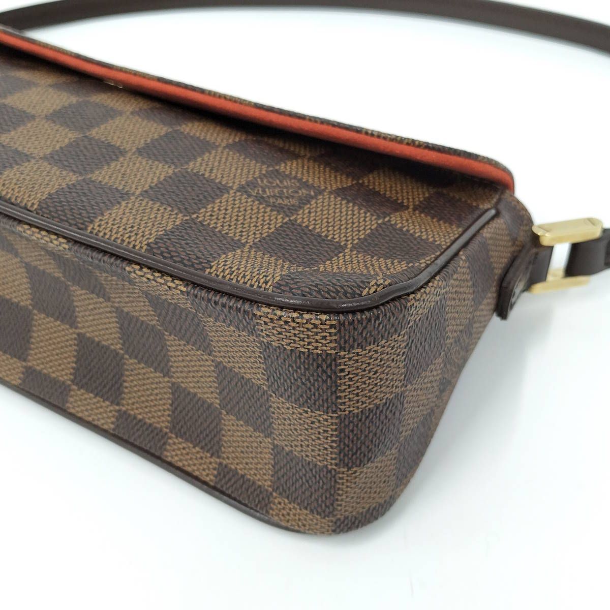 LOUIS VUITTON レコレータ ハンドバッグ ダミエ エベヌ ブラウン