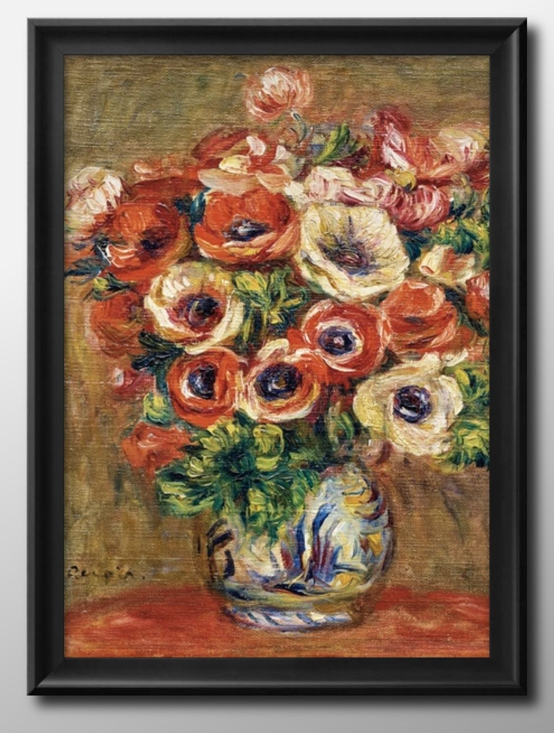 03428オーギュスト ルノワール アネモネ A3 サイズ ポスター アート