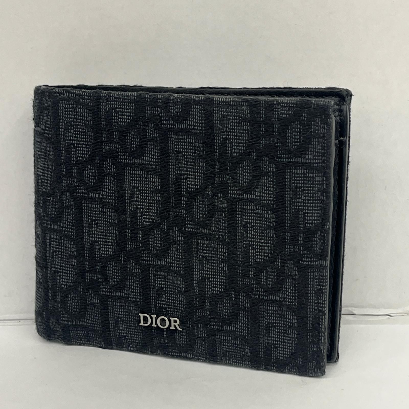 Dior ディオール 二つ折り財布 12 bo オブリークジャガード 125