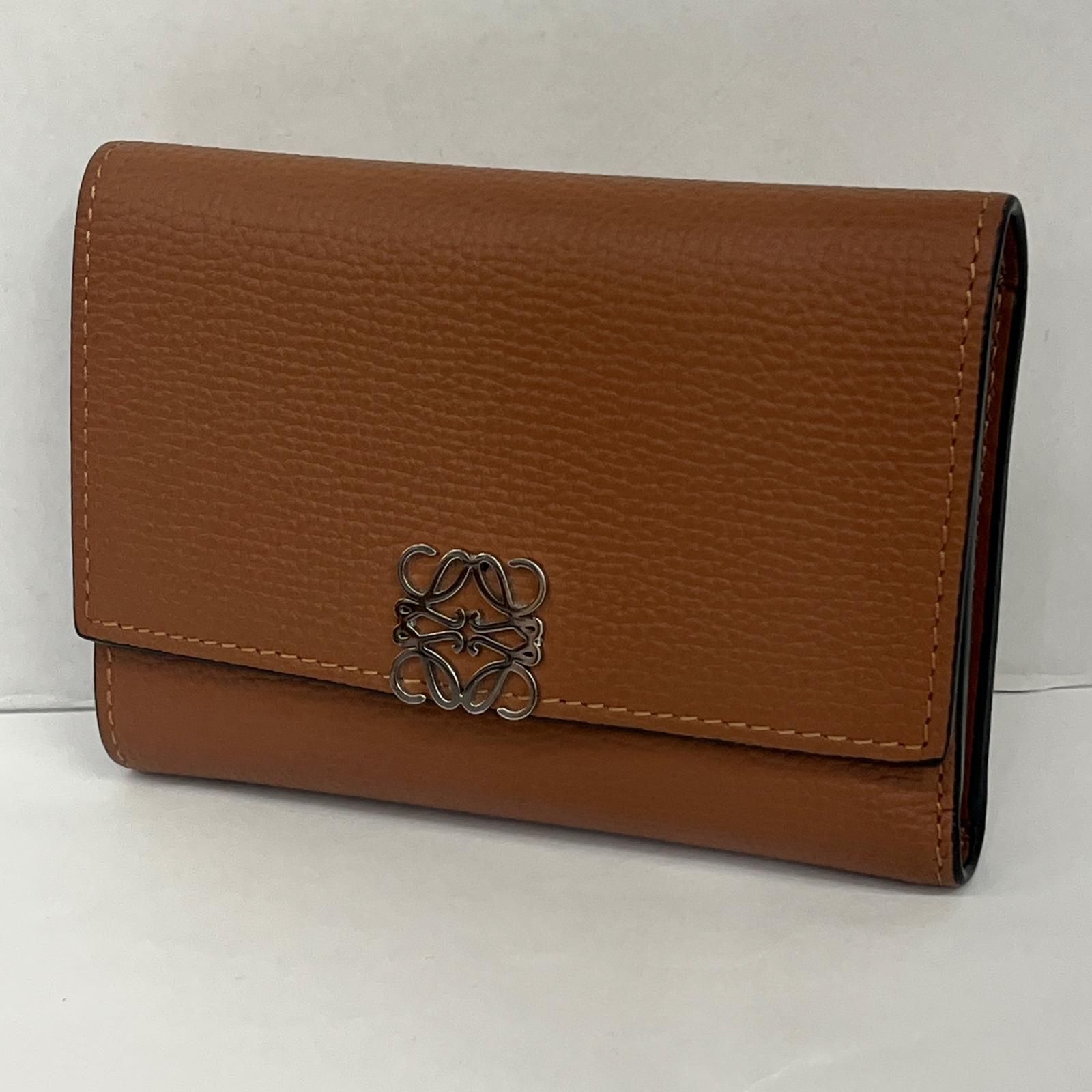LOEWE ロエベ 三つ折り財布 ﾊﾞｰﾃｨｶﾙｳｫﾚｯﾄｽﾓｰﾙ キャメル 125