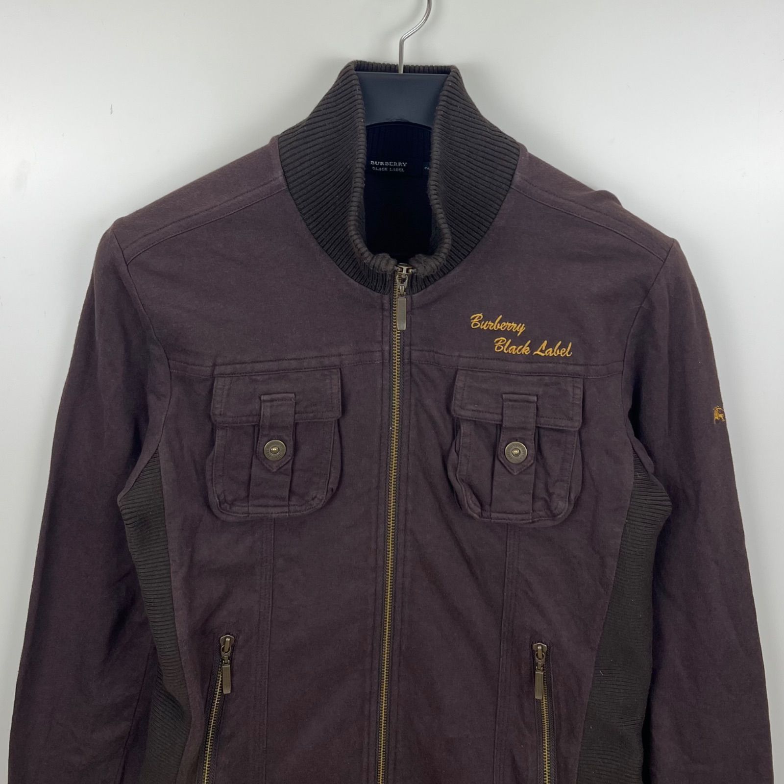 BURBERRY BLACK LABEL 00s y2k archive cotton zip jacket 2