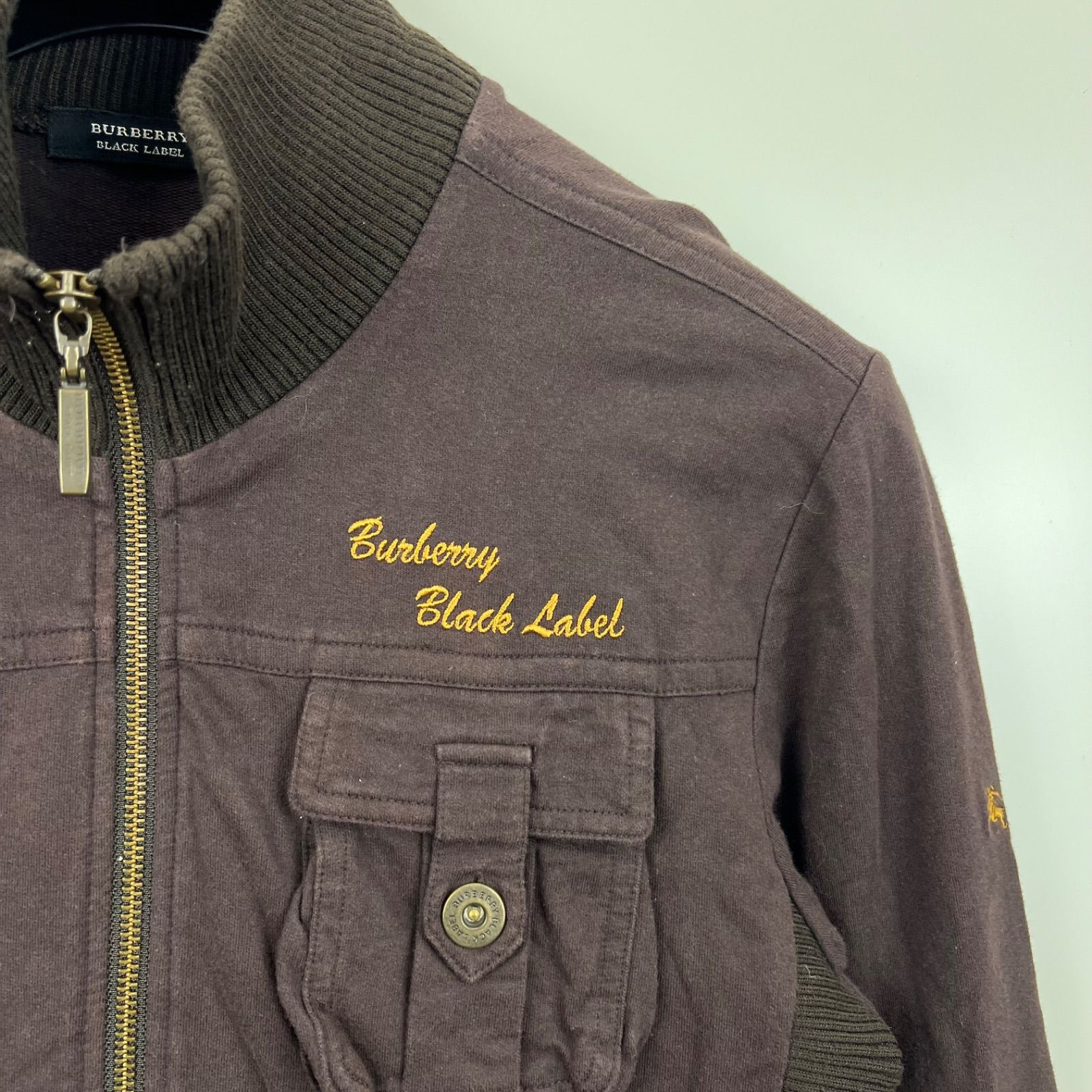 BURBERRY BLACK LABEL 00s y2k archive cotton zip jacket 2