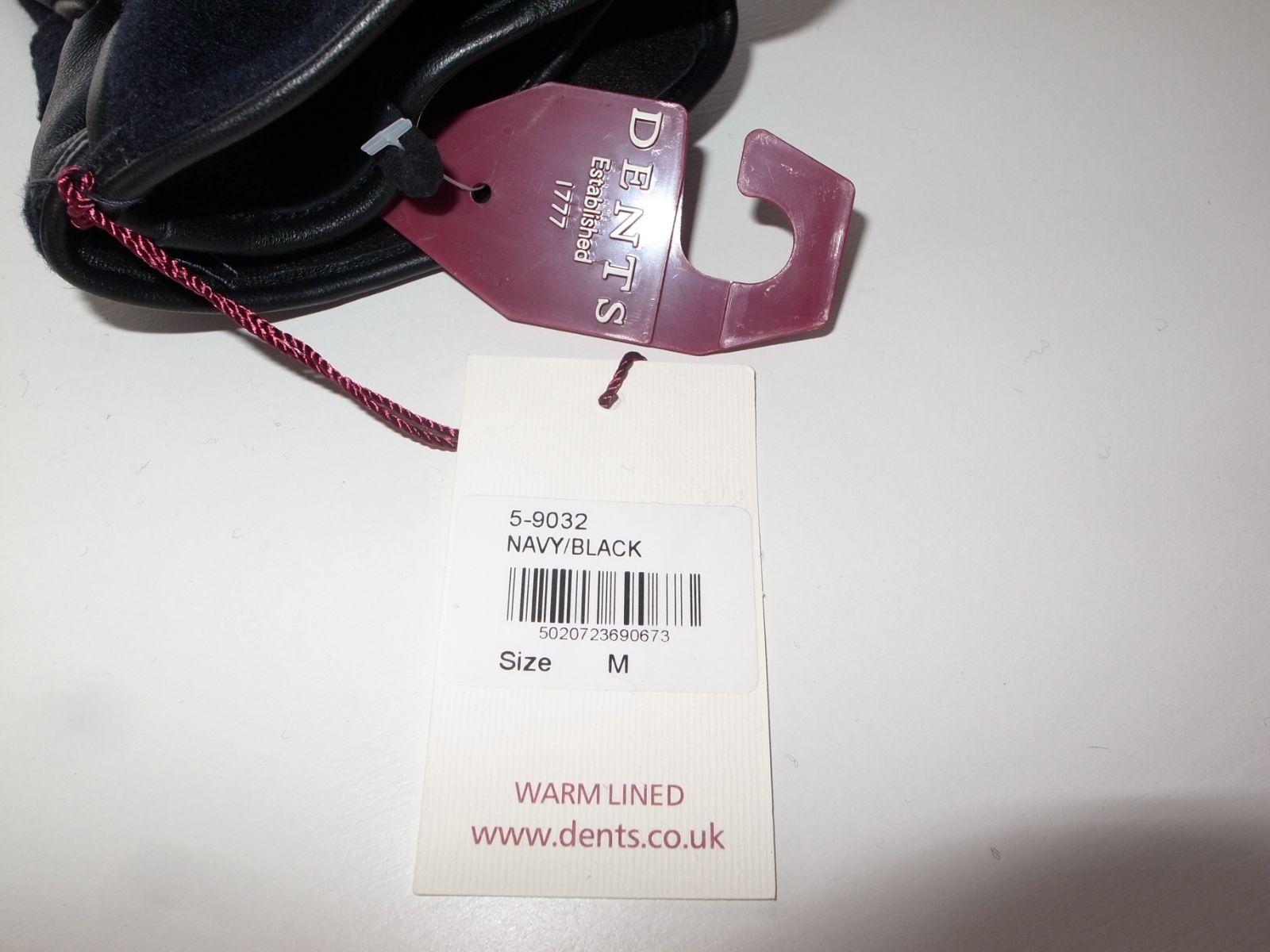 dents Guildford レザー フランネル グローブ 手袋 sizeM デンツ black