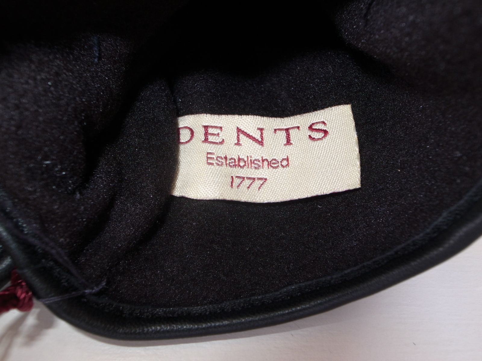 dents Guildford レザー フランネル グローブ 手袋 sizeM デンツ black