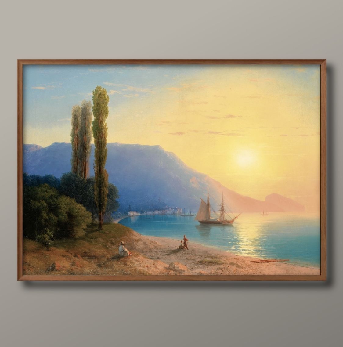 05288イヴァン アイヴァゾフスキー Sunset over Yalta A3 サイズ