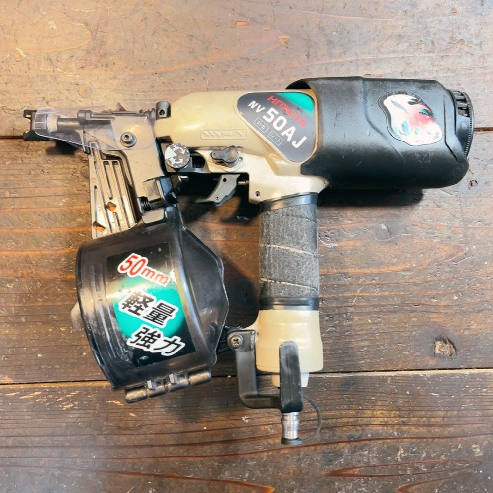 7日保証 整備済 消耗部品多数交換済 日立 HIKOKI 常圧 50 mm 釘打ち機 NV AJ 動作良好