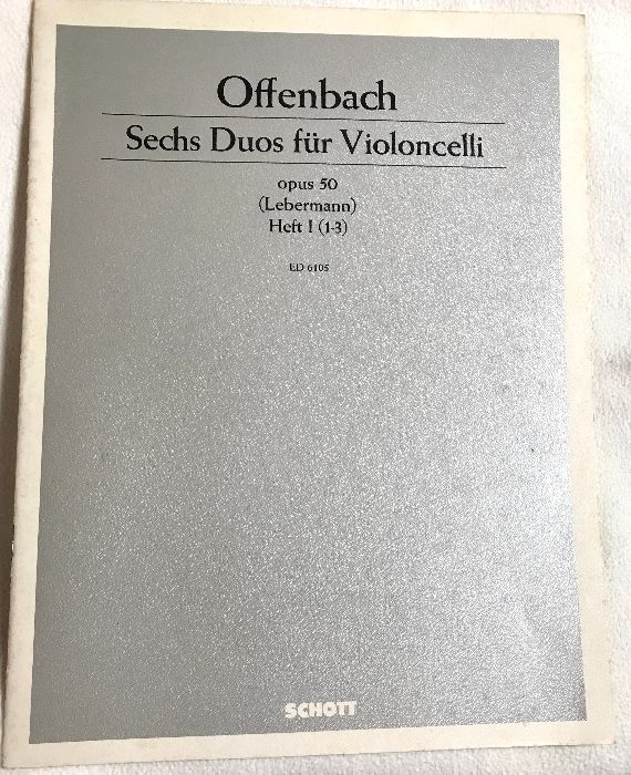 洋書 楽譜 Offenbach Sechs Duos fur Violoncelli opus 50 (Lebermann