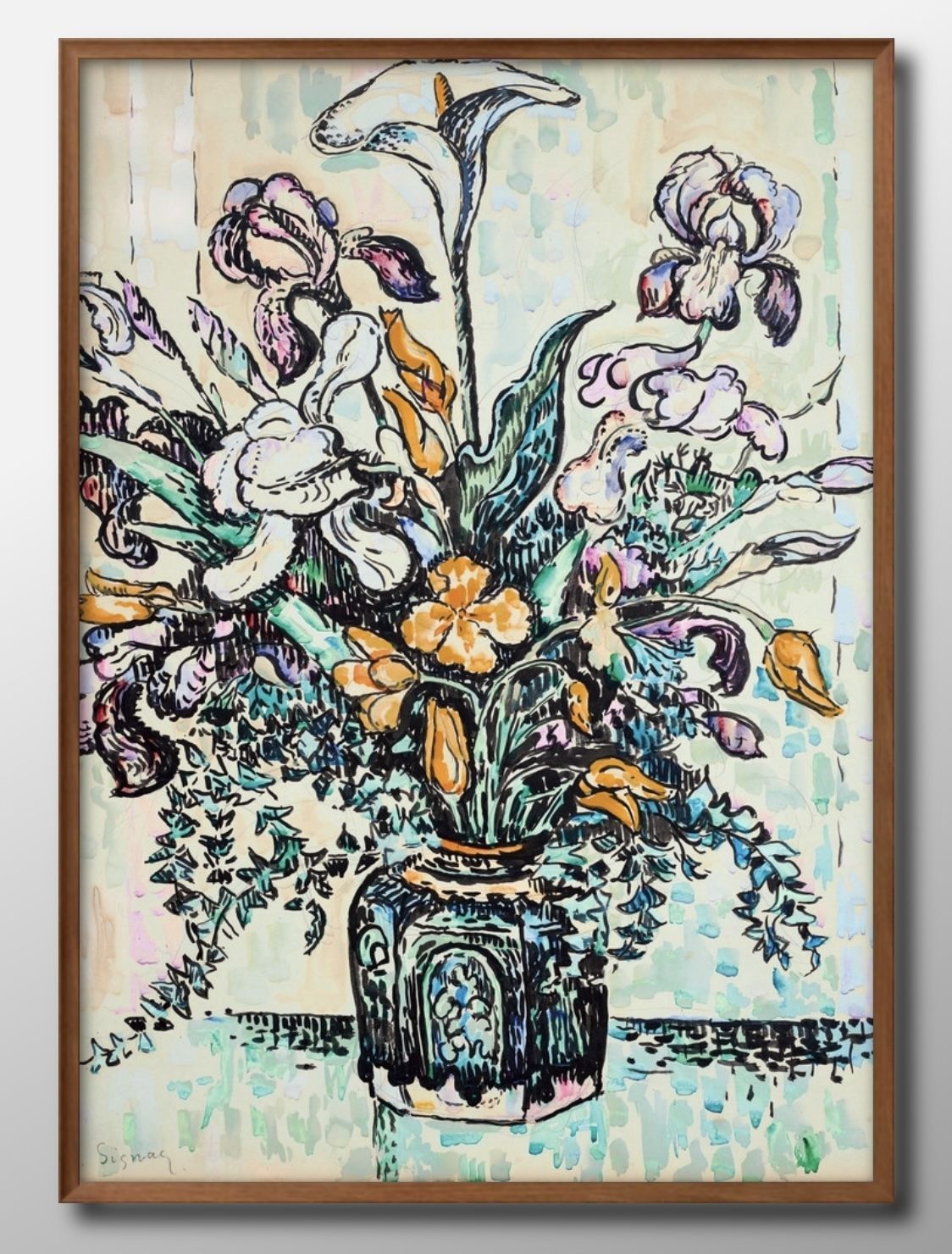 漆絵　特大サイズ　絵　インテリア　レトロ　アート 05157ポール シニャック A3 サイズ ポスター アート おしゃれ 絵画