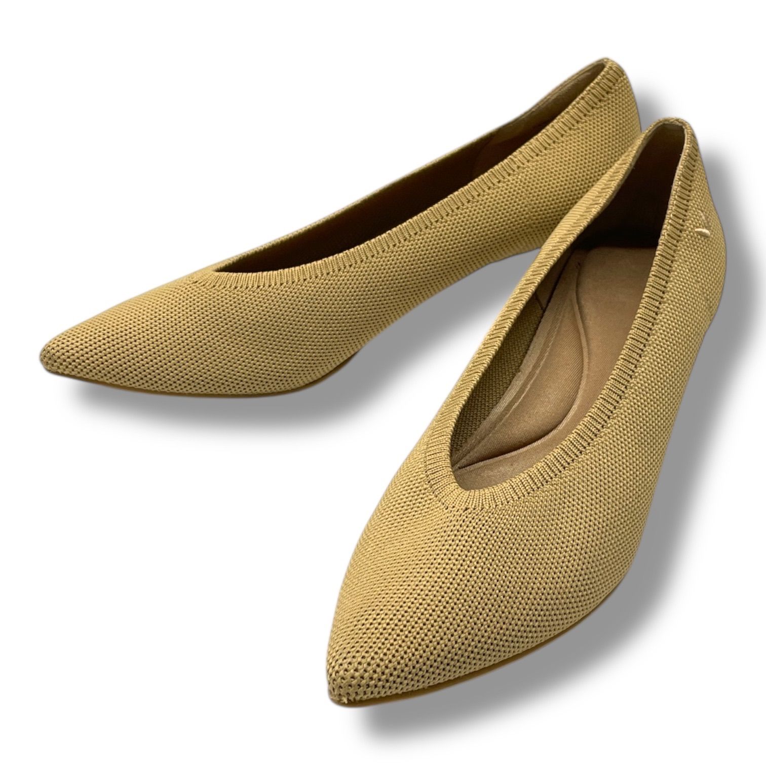 VIVAIA ビバイア ポインテッドトゥパンプス ニットパンプス ヒール