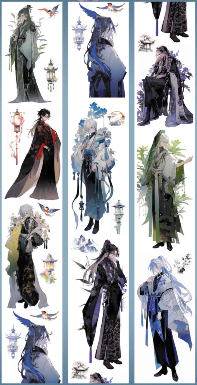 贝壳光 6cm×10m 墨染樱 海外マスキングテープ 海外マステ 人物 男性