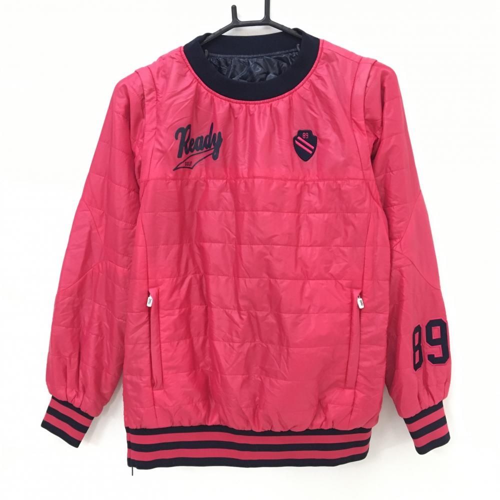 パーリーゲイツ 中綿リバーシブルスニード ピンク×ネイビー 袖着脱可